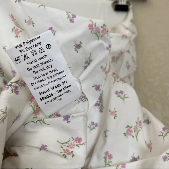 House of cb Serafina WHITE FLORAL‎ PRINT STRAPLESS DRESS NWOT size XL - Picture 6 of 13